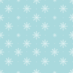 Snowflakes drawing collection, light blue - Vector pattern