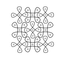 Traditional Indian folk art - known as rangoli, kolam, alpona, vector design