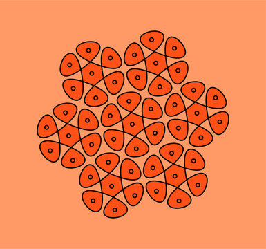 Traditional Indian folk art - known as rangoli, kolam, alpona, vector design
