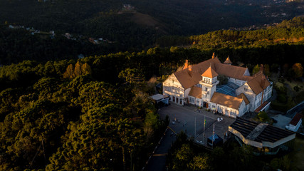 Campos do Jordao, Sao Paulo, May 20, 2019: Official winter residence of the Governor of the State of Sao Paulo. It is located in Alto da Boa Vista, in the city of Campos do Jordão.