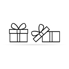 Shopping icon. Vector logo. Template. Flat design. Outline sign. Line pictogram isolated.