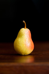 fresh pear on a wood table