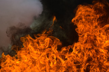  A big flame,fire plan rehearsal