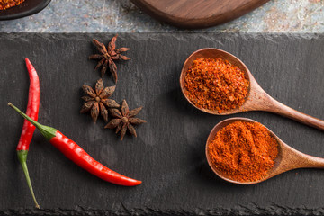 A variety of different flavors of chilies
