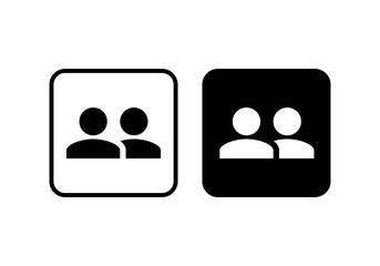 people icon. person icon. User Icon in trendy flat style isolated on grey background.