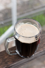 Draft dark beer in glass