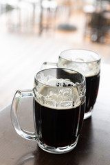 Draft dark beer in glass