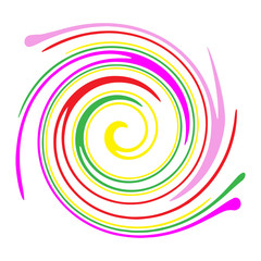 Circular twisted swirl Isolated on white background