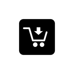 Shopping icon vector. Shopping cart icon