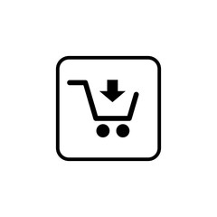 Shopping icon vector. Shopping cart icon