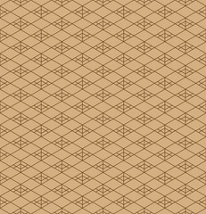 Seamless traditional Japanese ornament.Brown colors lines and background.
