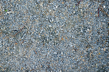 Gravel. Rough, grunge background. Material for garden paths.