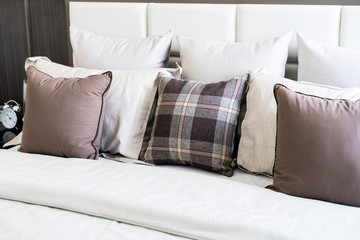 Many Pillow On White Bed