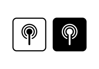 WIFI Icon. signal vector icon. Wireless and wifi icon or sign for remote internet access