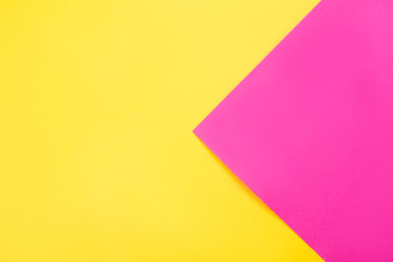 Trendy neon pink and yellow combination background.