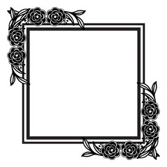 Various shape of cards, invitation card, greeting card, floral frame design. Vector