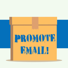 Word writing text Promote Email. Business photo showcasing sending a commercial messages to potential or current clients