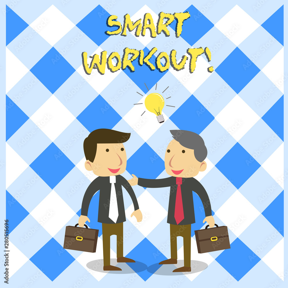 Poster handwriting text smart workout. conceptual photo set a goal that maps out exactly what need to do in
