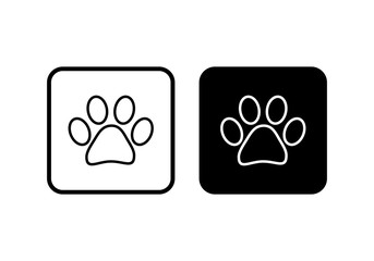 Paw icon vector. Paw Print icon