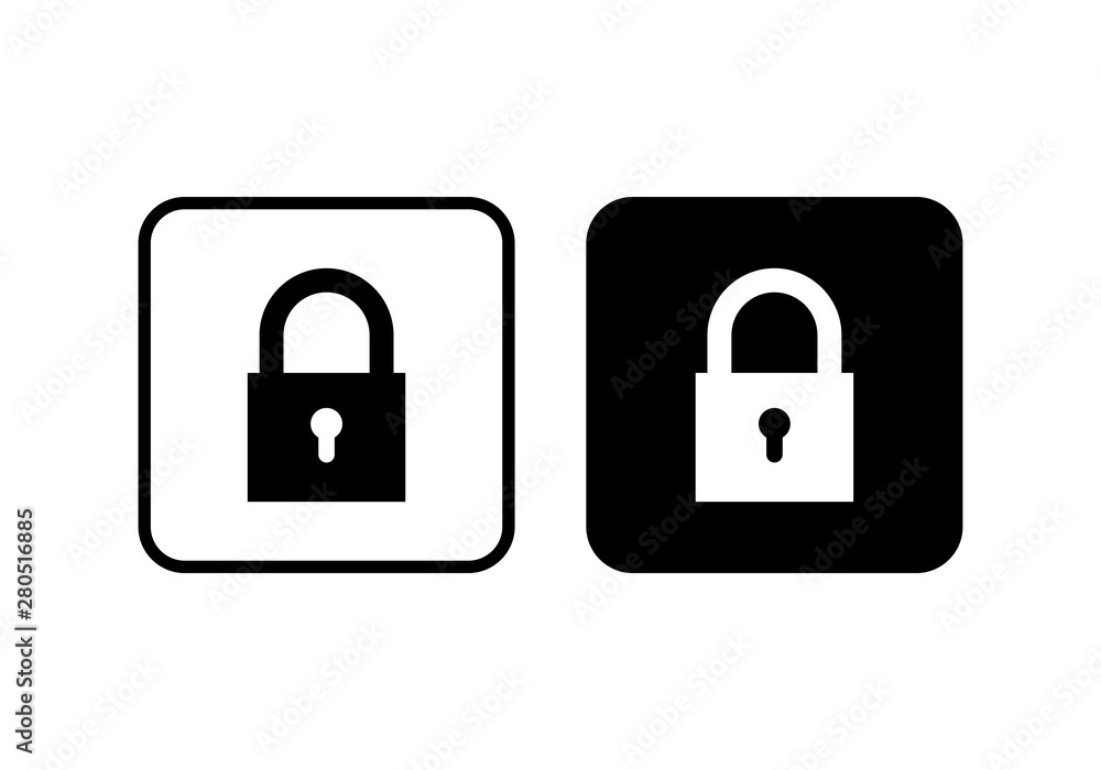 Poster lock icon. encryption icon. security symbol for web design