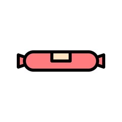 food editable outline icon of meat piece seafood in filled design .