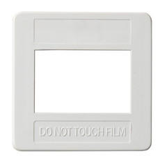 Plastic Frame for Positive film isolated on background with empty space in middle