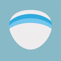 meat seafood cuttlefish or shellfish in  flat design icon.