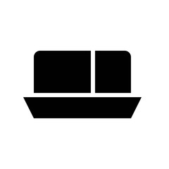 piece or vegetarian meat slice in solid design icon