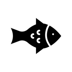 seafood fish healthy meal in solid design icon