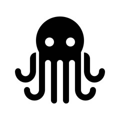 seafood octopus healthy in solid design icon