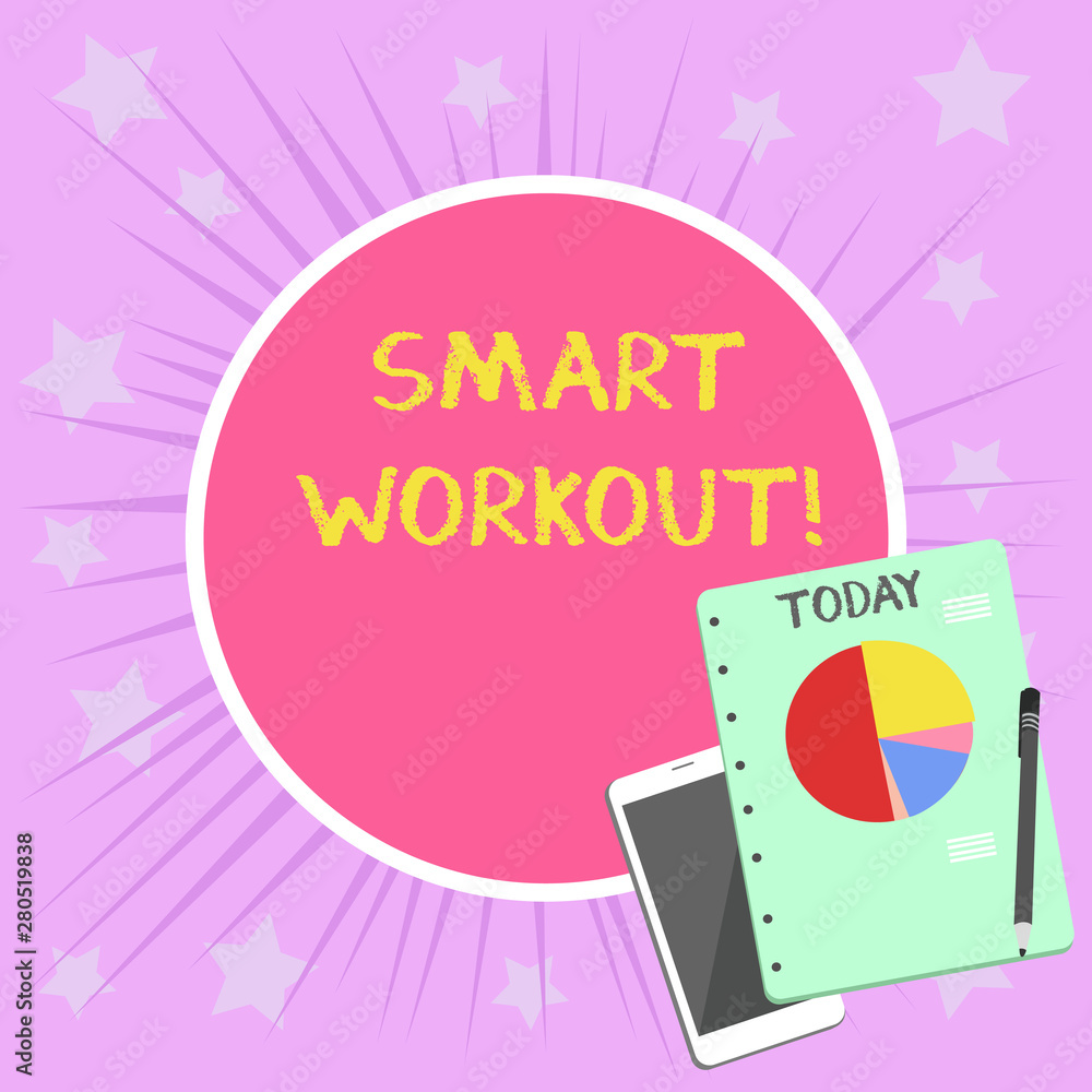 Aufkleber conceptual hand writing showing smart workout. concept meaning set a goal that maps out exactly what