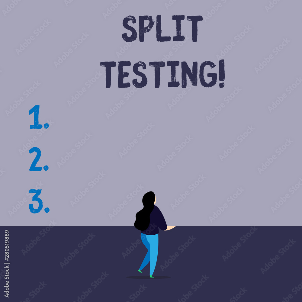 Poster handwriting text writing split testing. conceptual photo issuing the traffic of a website between tw
