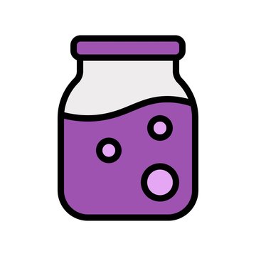 recommend clip art: Marmalade Glass Jar food container flat icon editable outline