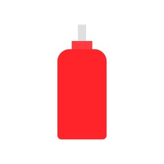tomato sauce liquid bottle processed food flat design icon.