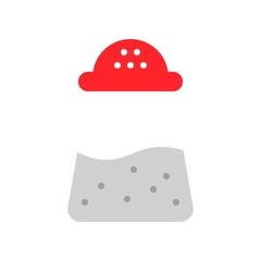 Pepper shaker processed food flat design icon.