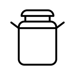 candy jar storage container processed food editable outline.