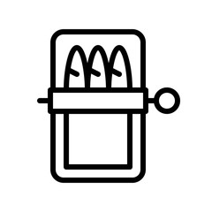 meat chopping  machine processed food editable outline icon.