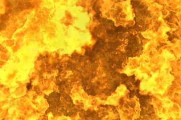 mystic fiery explosion abstract background or texture - fire 3D illustration