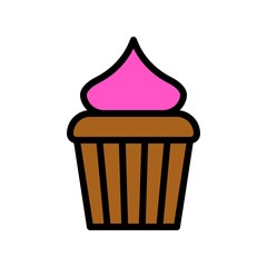 cold cake ice editable  stroke icon in filled design.