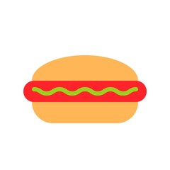 tasty healthy burger snack junk  food flat design icon.