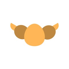sweet healthy bread for breakfast bakery food flat design icon.