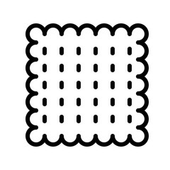 sweet delicious cookies snack food editable outline icon.