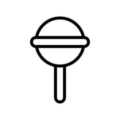 sweet sweet delicious lolly candy food editable outline icon.