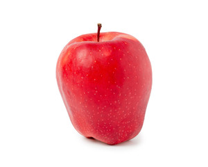 Red apple isolated on white background.