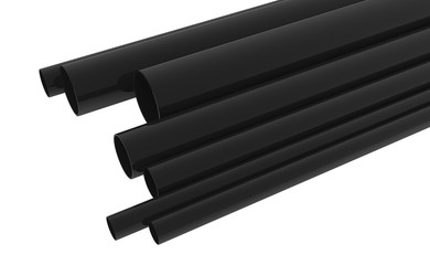 Tubes PVC pipes on white background illustration 3D rendering