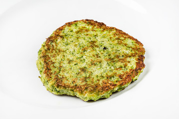 potato pancake on the white plate
