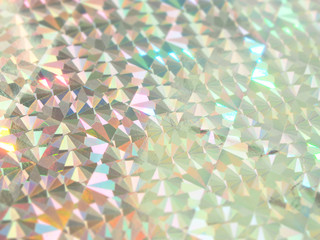 Holographic bokeh green blue and pink lights festive background