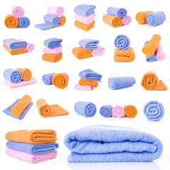 towel or bath towel on a background new.