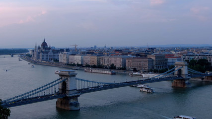 Fototapeta na wymiar view of tower bridge in budapest