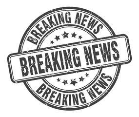 breaking news stamp. breaking news round grunge sign. breaking news